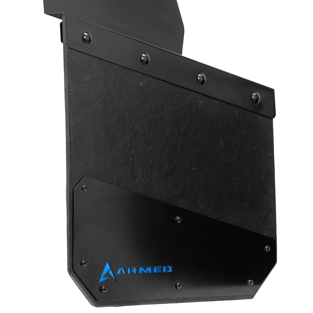 Armed Mud Flap Flat Weight Back Plate(Pair)- 12" - Blue