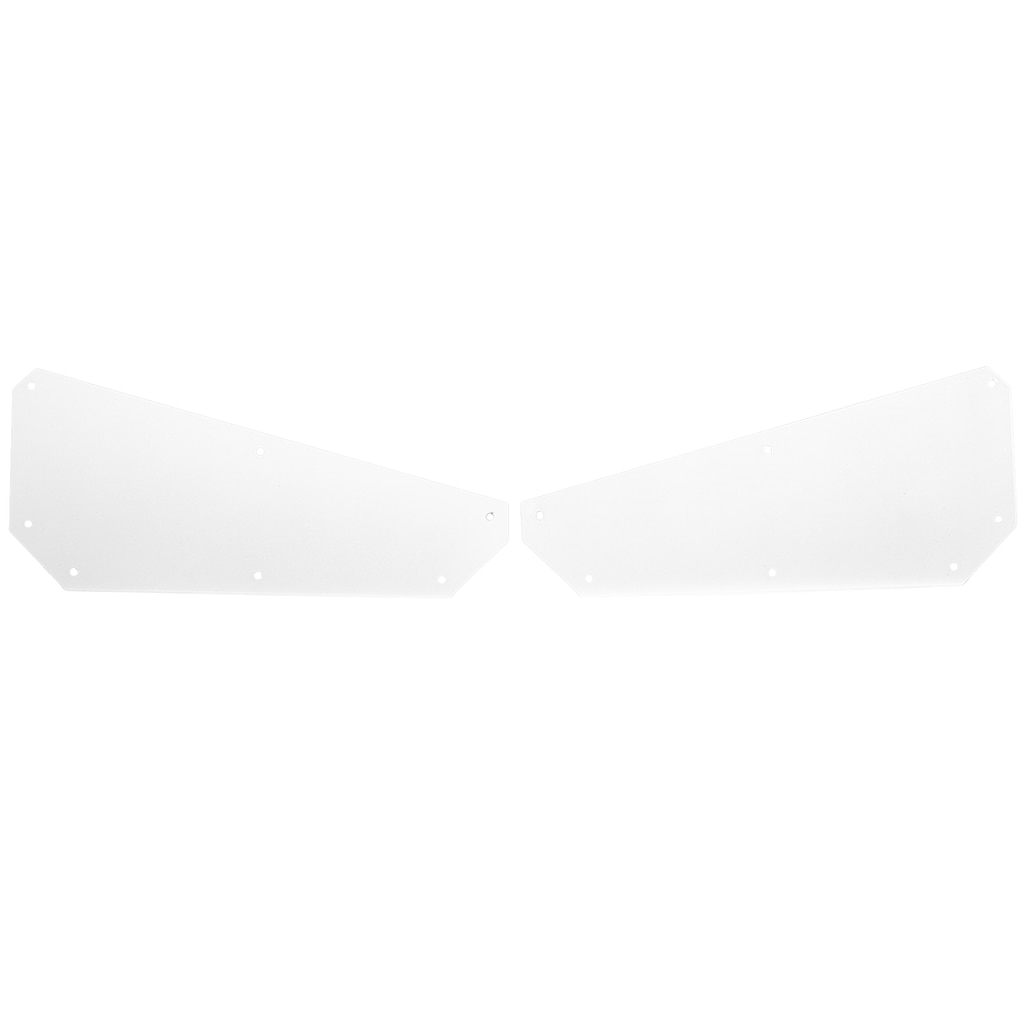 Armed Mud Flap Flat Weight Back Plate(Pair)- 12" - White
