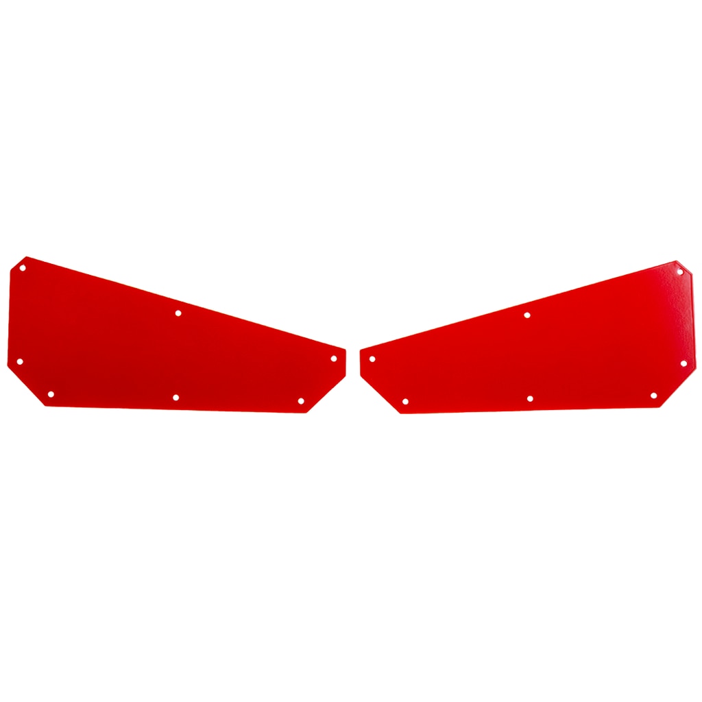Armed Mud Flap Flat Weight Back Plate(Pair)- 14" - Red