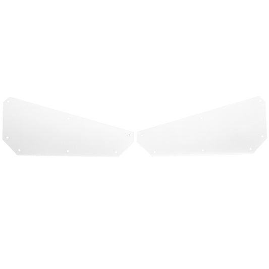 Armed Mud Flap Flat Weight Back Plate(Pair)- 14" - White