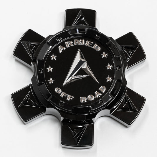 C8131A61397 Armed Center Cap Gloss Black+Chrome