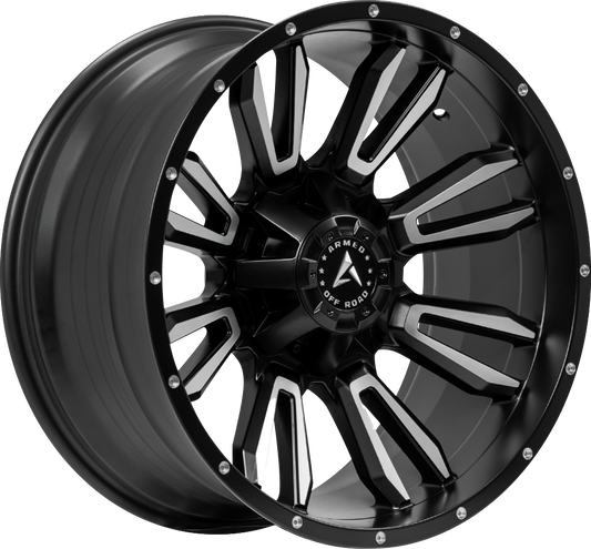 ARMED OFF-ROAD DAGGER - SATIN BLACK MACHINE FACE - 20x10 - 8x165.1