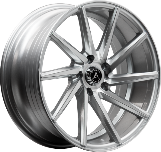 ARMED STREET .38 CAL - GLOSS SILVER MACHINED FACE - 17x7.5 - 5x113