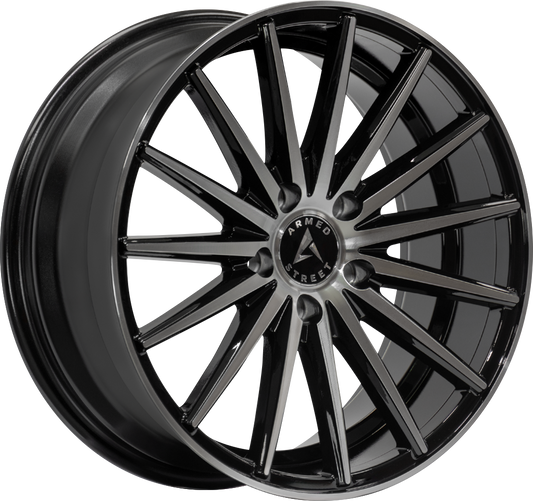 ARMED STREET RIVAL - GLOSS BLACK MACHINED FACE - 17x7.5 - 5x109 | 5x120