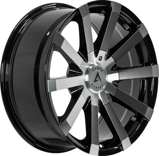 ARMED STREET OUTLAW - GLOSS BLACK MACHINED FACE - 17x8 - 5x113 | 5x127