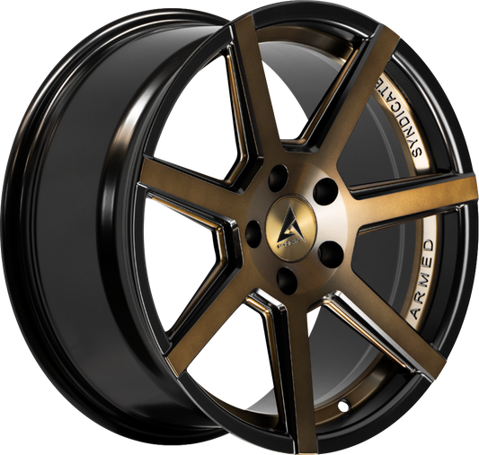ARMED SYNDICATE ASSASSIN - MATTE BRONZE + BLACK - 17x8 - 5x109
