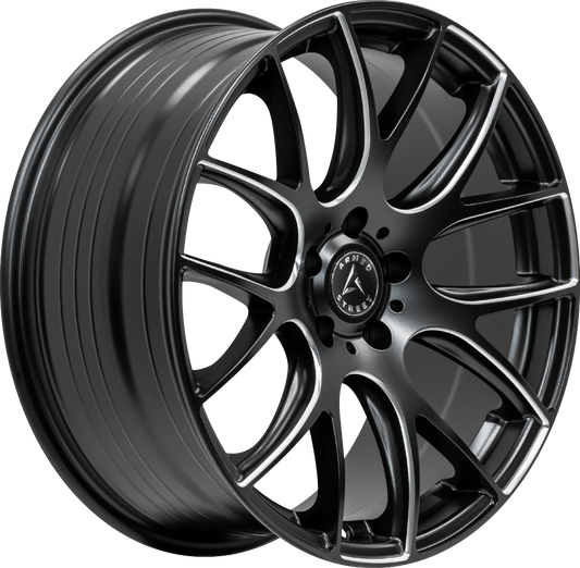 ARMED STREET AMMO - SATIN BLACK MILLED SPOKES - 20x10 - 5x113