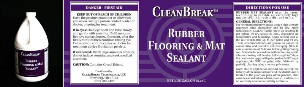 CleanBreak Rubber Flooring & Mat Sealant 3.78L